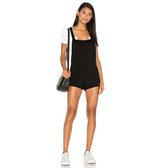 NWT Michael Lauren x Revolve Ridley Overalls In Black Size XS